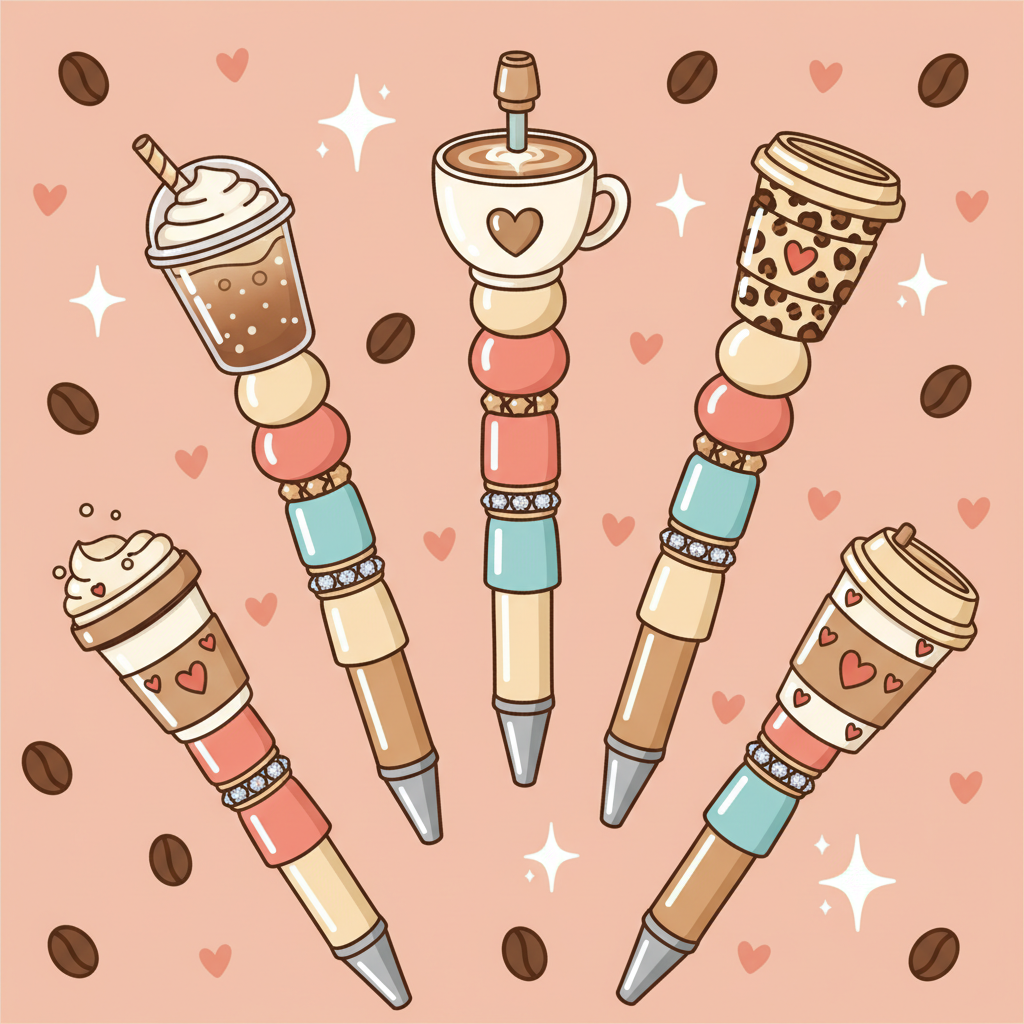 Coffee Beadable Pens Collection
